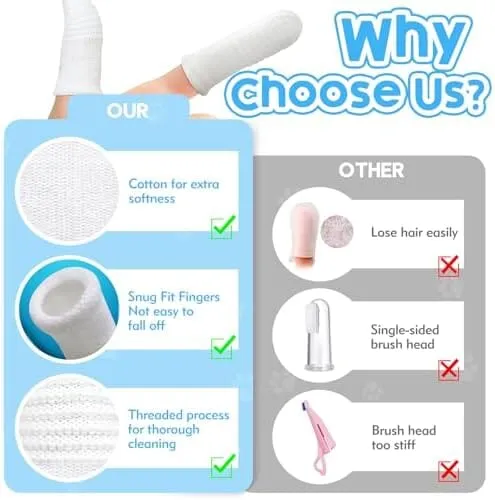 20Pcs Dog Toothbrush Soft Fabric Dog Finger Toothbrush
