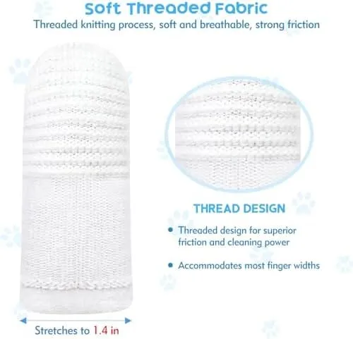 20Pcs Dog Toothbrush Soft Fabric Dog Finger Toothbrush