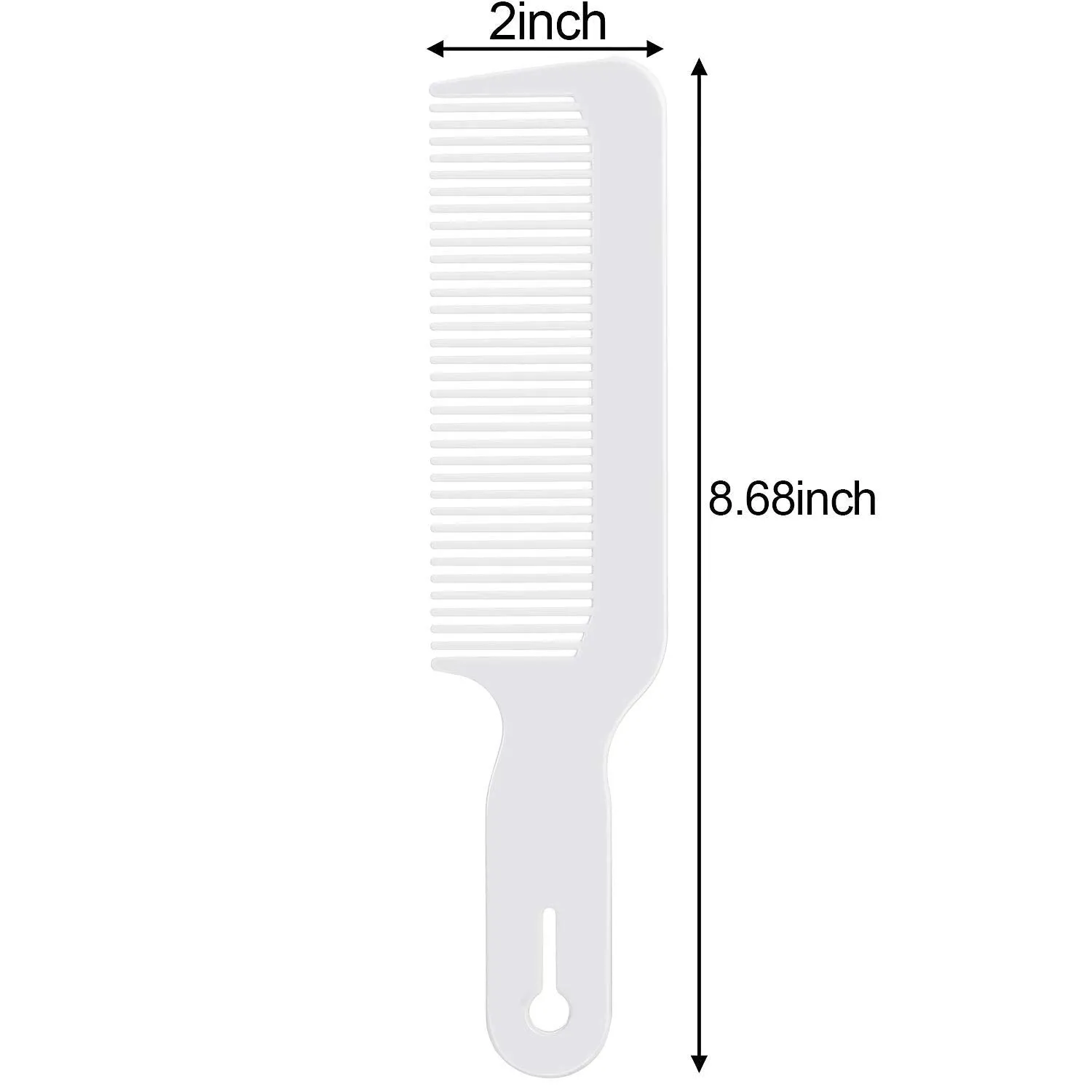 3 Pack Barber Combs Clipper Comb Flat Top Clipper Comb Hair Cutting Combs Great for Clipper-cuts and Flattops (White) White