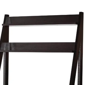 61 Inch Wooden Ladder Desk, 3 Shelves, 1 Drawer, Dark Brown By Casagear Home