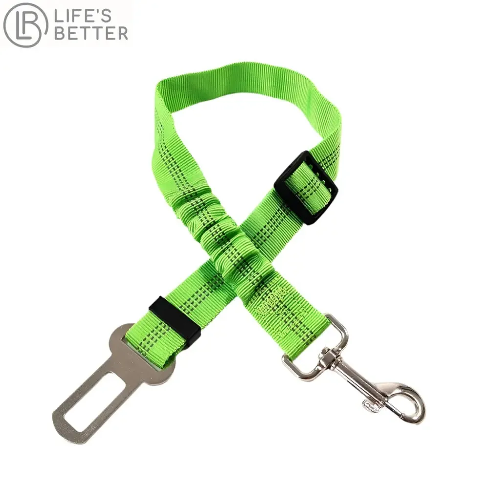Adjustable Dog Car Seat Belt Harness with Cushioning Elasticity