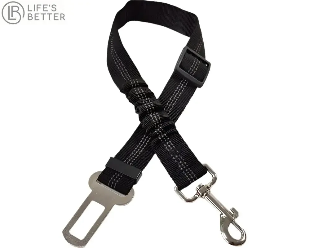 Adjustable Dog Car Seat Belt Harness with Cushioning Elasticity