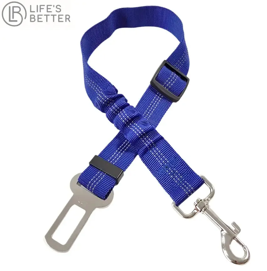 Adjustable Dog Car Seat Belt Harness with Cushioning Elasticity