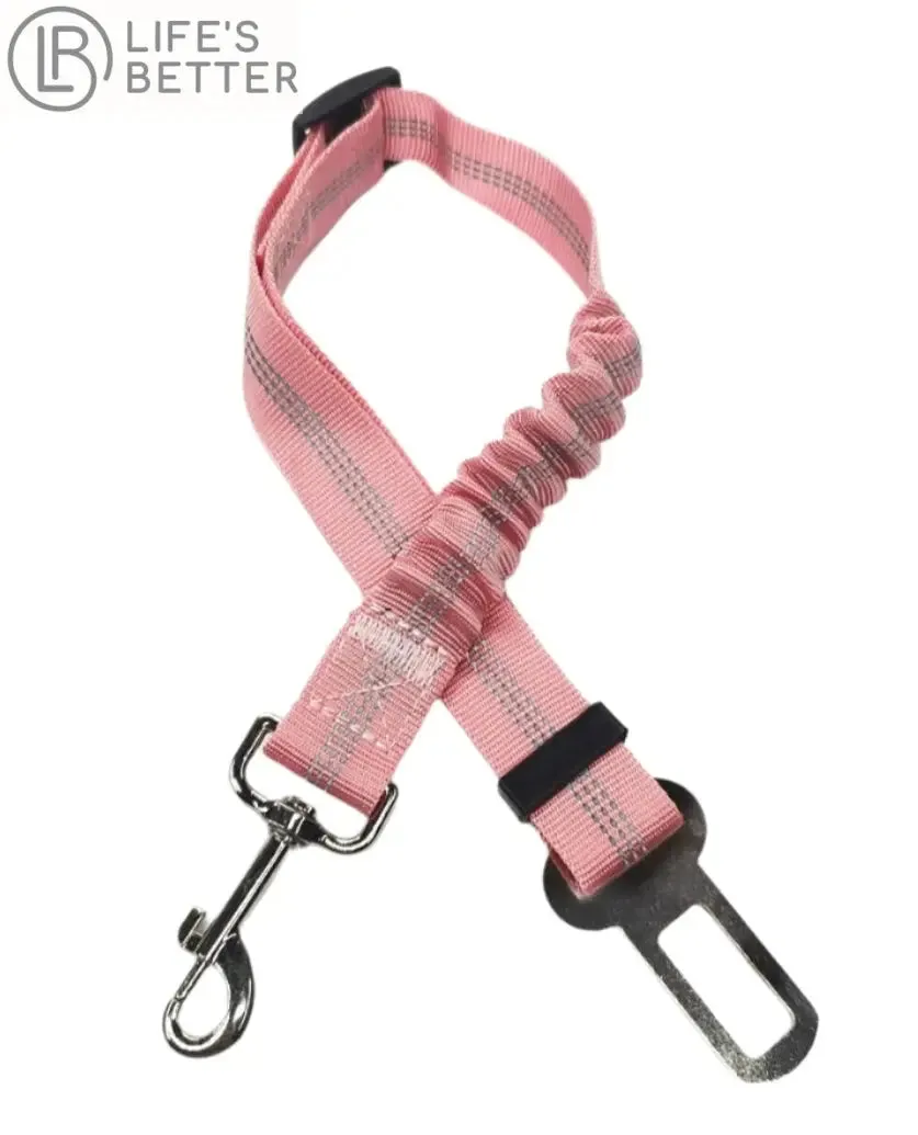 Adjustable Dog Car Seat Belt Harness with Cushioning Elasticity