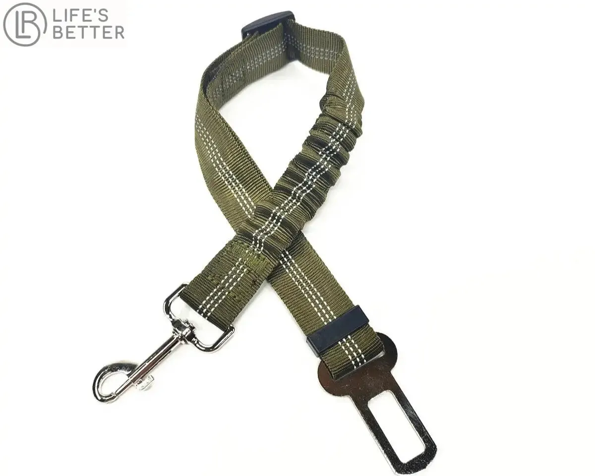 Adjustable Dog Car Seat Belt Harness with Cushioning Elasticity