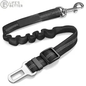 Adjustable Dog Car Seat Belt Harness with Cushioning Elasticity