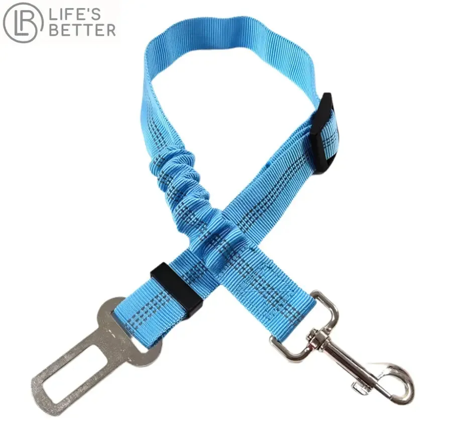 Adjustable Dog Car Seat Belt Harness with Cushioning Elasticity