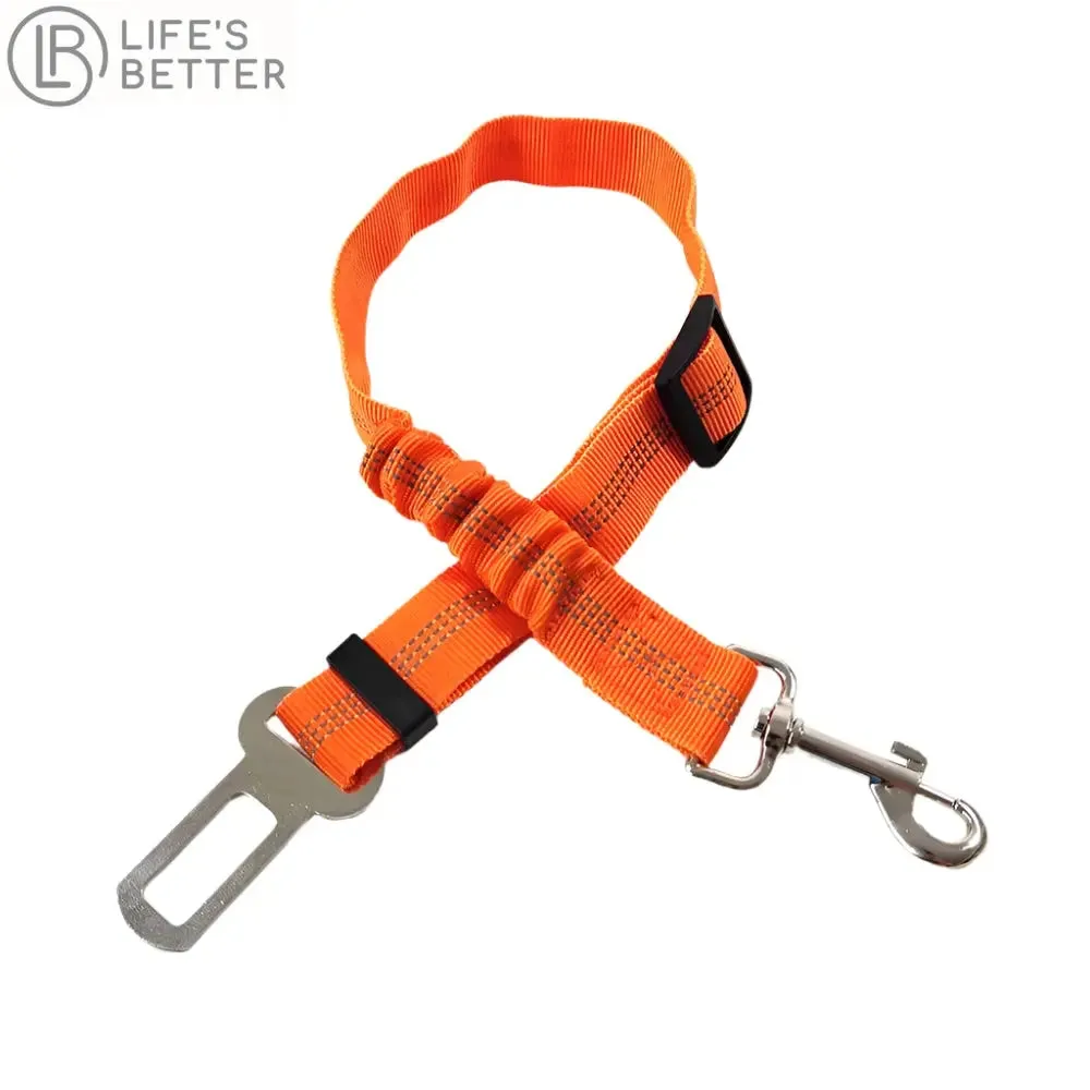 Adjustable Dog Car Seat Belt Harness with Cushioning Elasticity