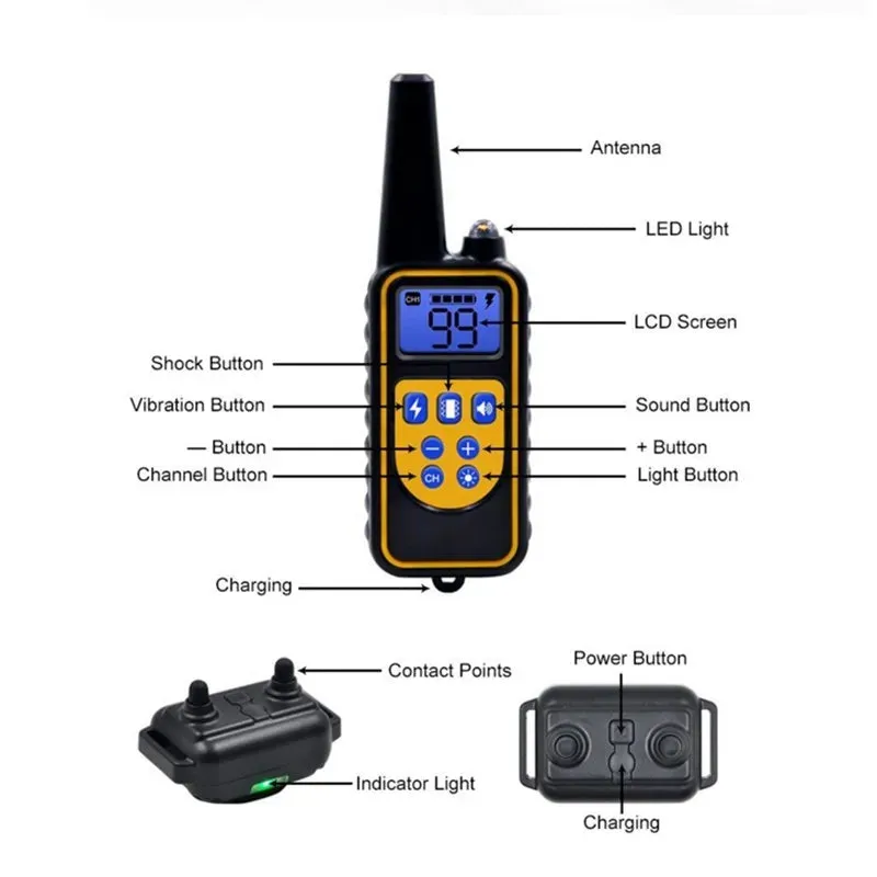 Adjustable Electric Dog Training E-Collar – Safe, Effective Remote Control