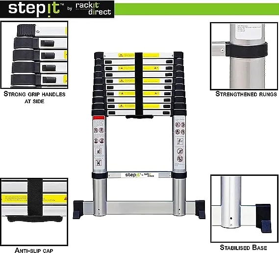 Aluminum Single Side Telescopic Foldable Ladder