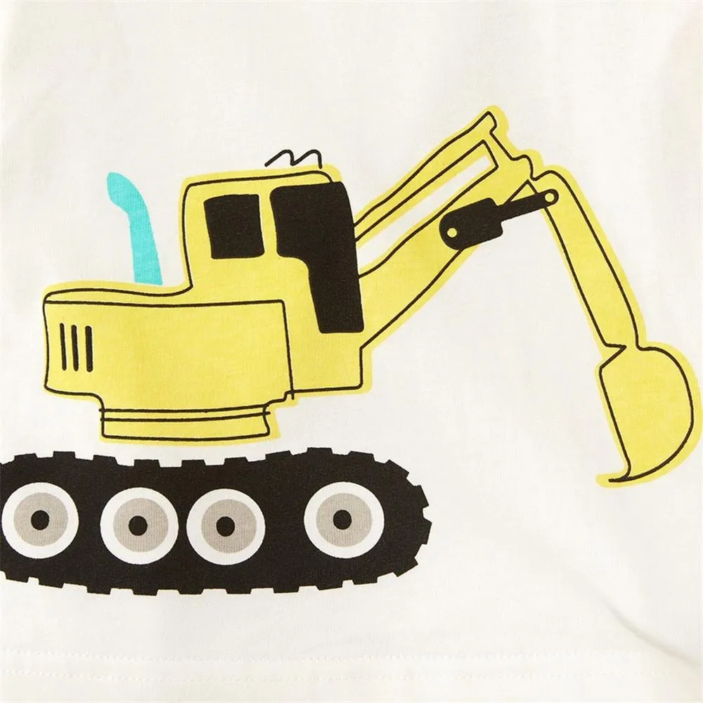 Boys Cartton Cartoon Print Long Sleeve Casual T-Shirts