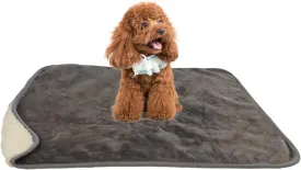 Bucephalus Waterproof Dog Blanket, Thick Reversible Soft Pet Blankets for Couch Bed Protection, Pee Proof Sherpa Fleece Blanket for Small Medium Large Dogs Puppy Cats Washable (Brown,25"35")