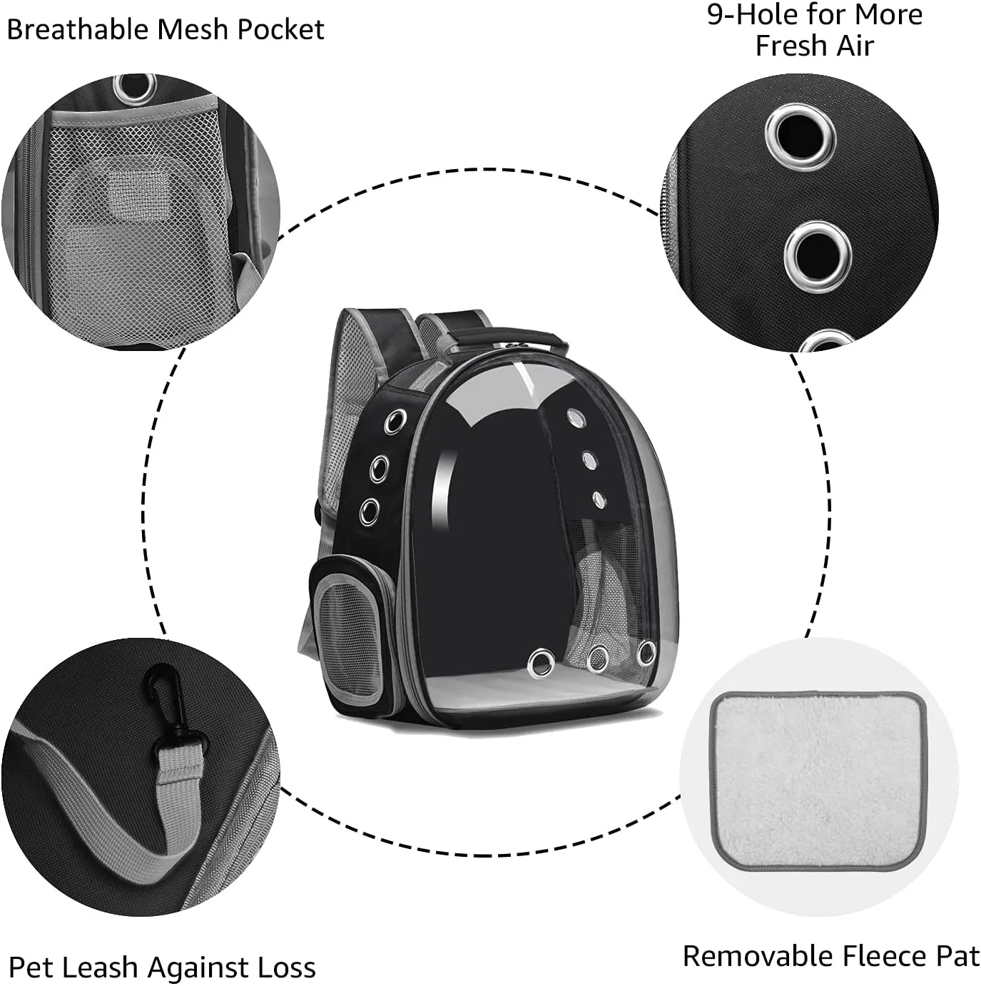 Cat Backpack Carrier Bubble Carrying Bag, Space Capsule Pet Carrier Dog Hiking Backpack, Airline Approved Travel Carrier