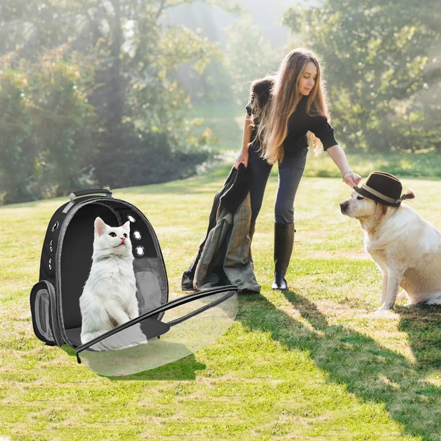 Cat Backpack Carrier Bubble Carrying Bag, Space Capsule Pet Carrier Dog Hiking Backpack, Airline Approved Travel Carrier