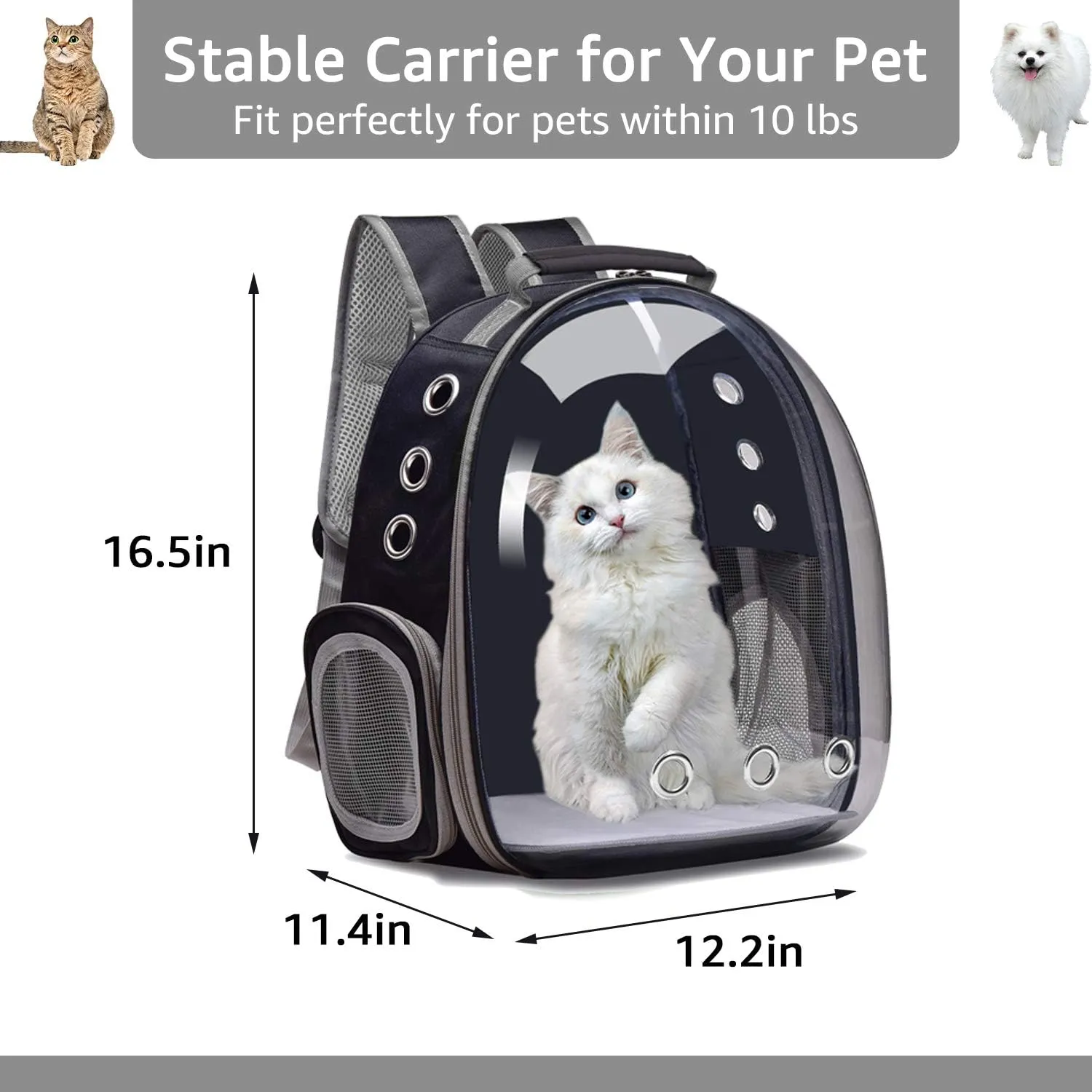 Cat Backpack Carrier Bubble Carrying Bag, Space Capsule Pet Carrier Dog Hiking Backpack, Airline Approved Travel Carrier