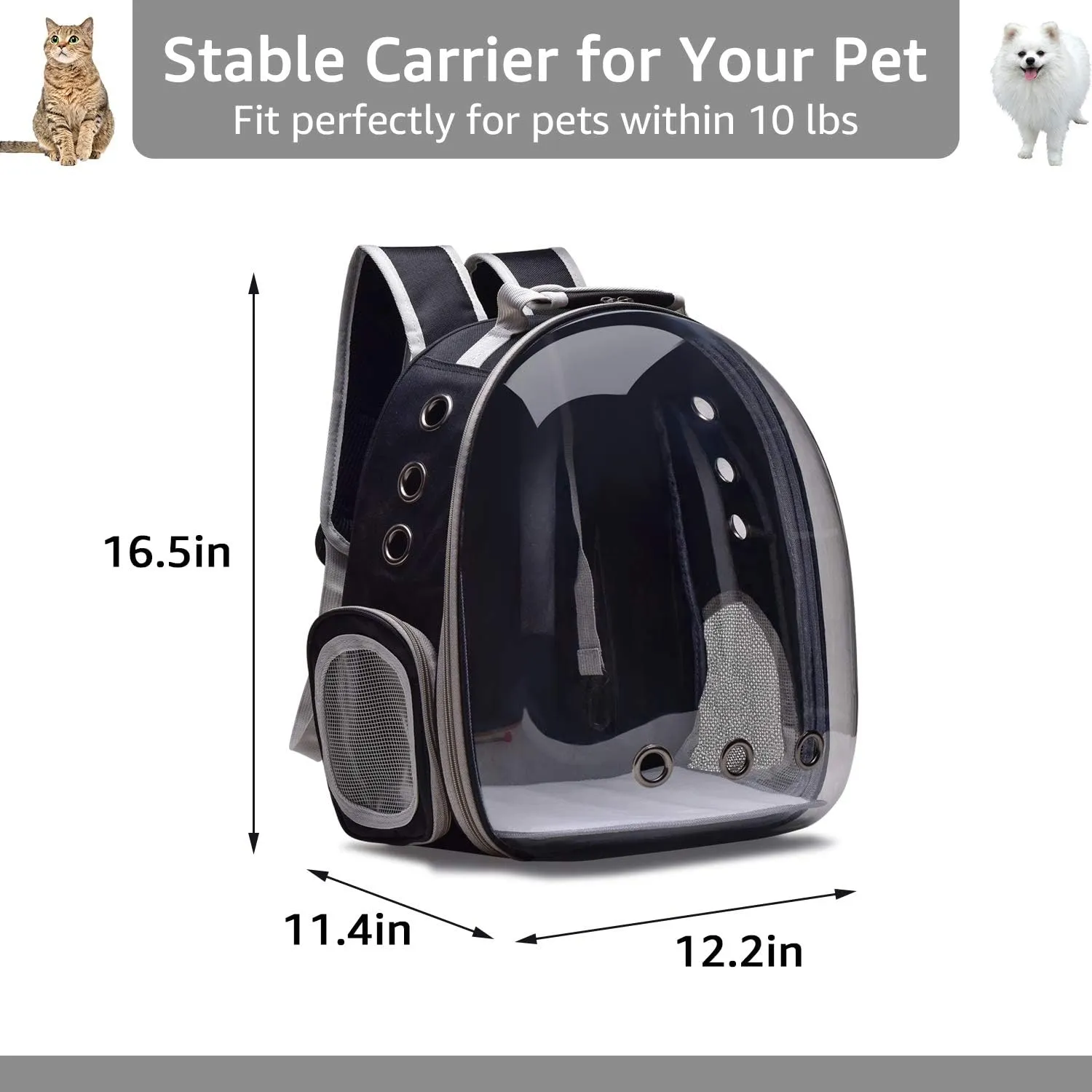 Cat Backpack Carrier Bubble Carrying Bag, Space Capsule Pet Carrier Dog Hiking Backpack, Airline Approved Travel Carrier