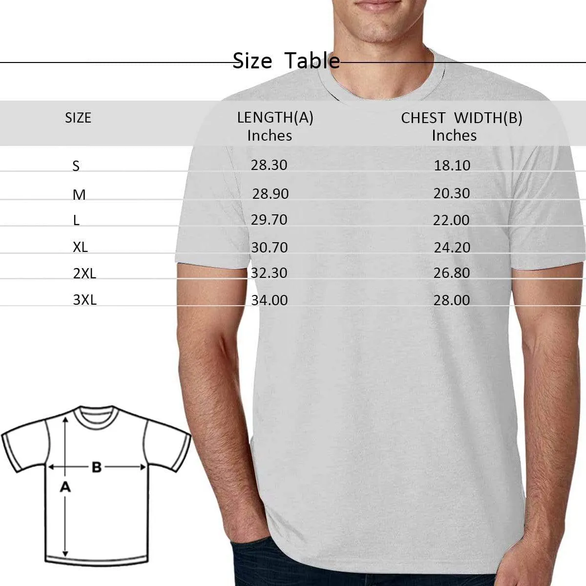Custom Face Shirt Love Heart Black Men's All Over Print T-shirt Personalized Tee for Lover
