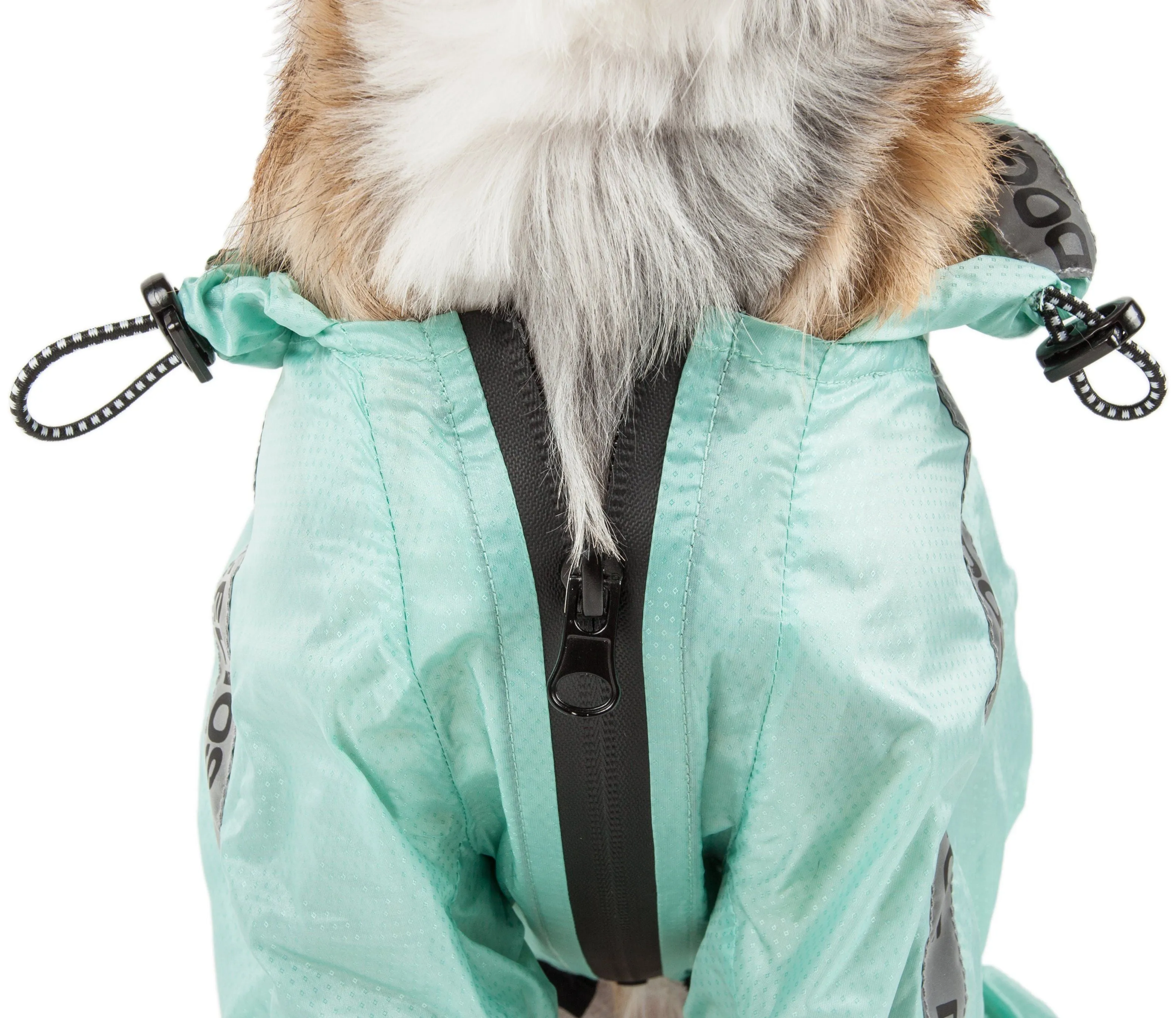 Dog Helios ® 'Torrential Shield' Waterproof and Adjustable Full Body Dog Raincoat