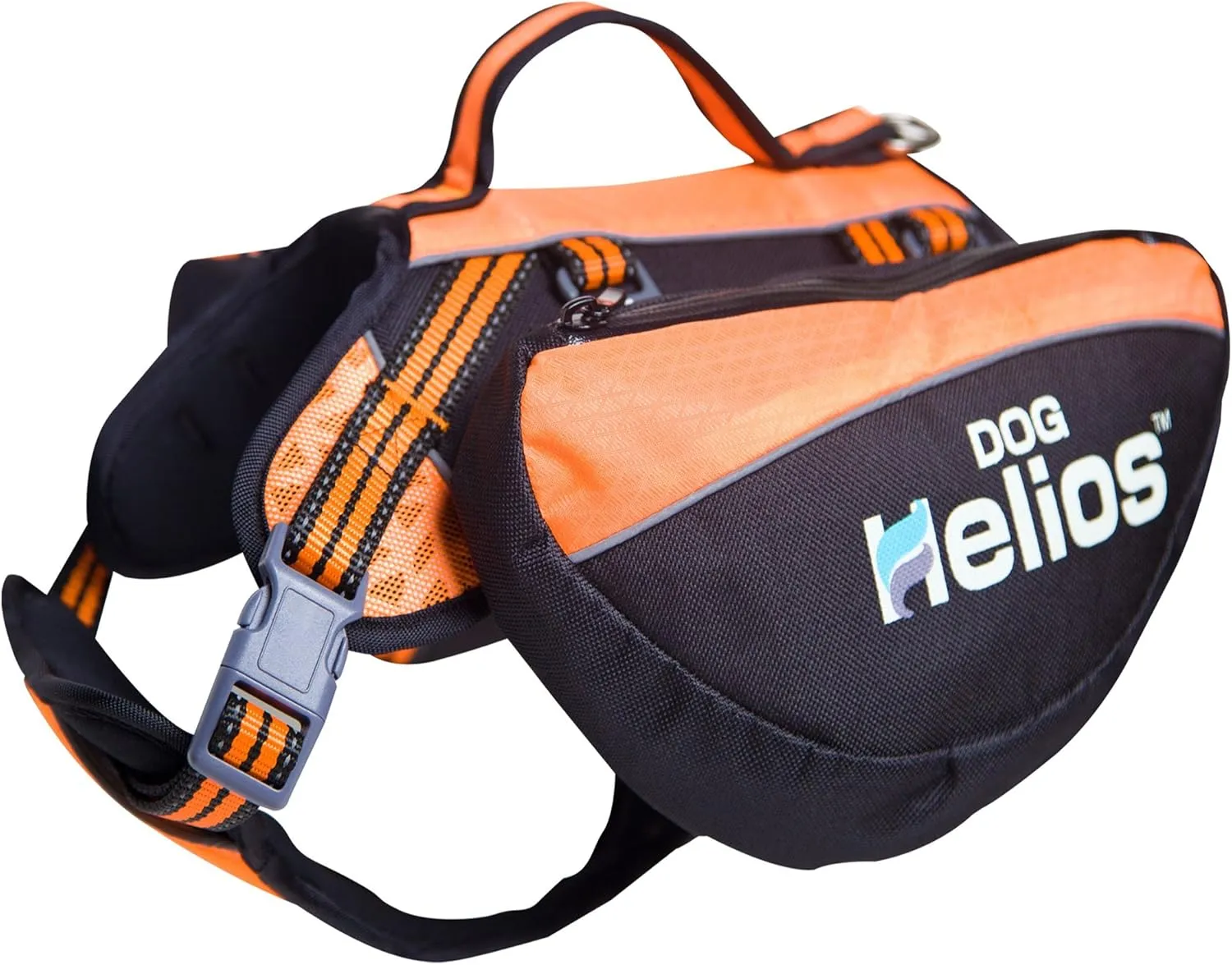 DOGHELIOS Freestyle 3-in-1 Explorer Sporty Fashion Convertible Pet Dog Backpack, Harness and Leash, Medium, Orange