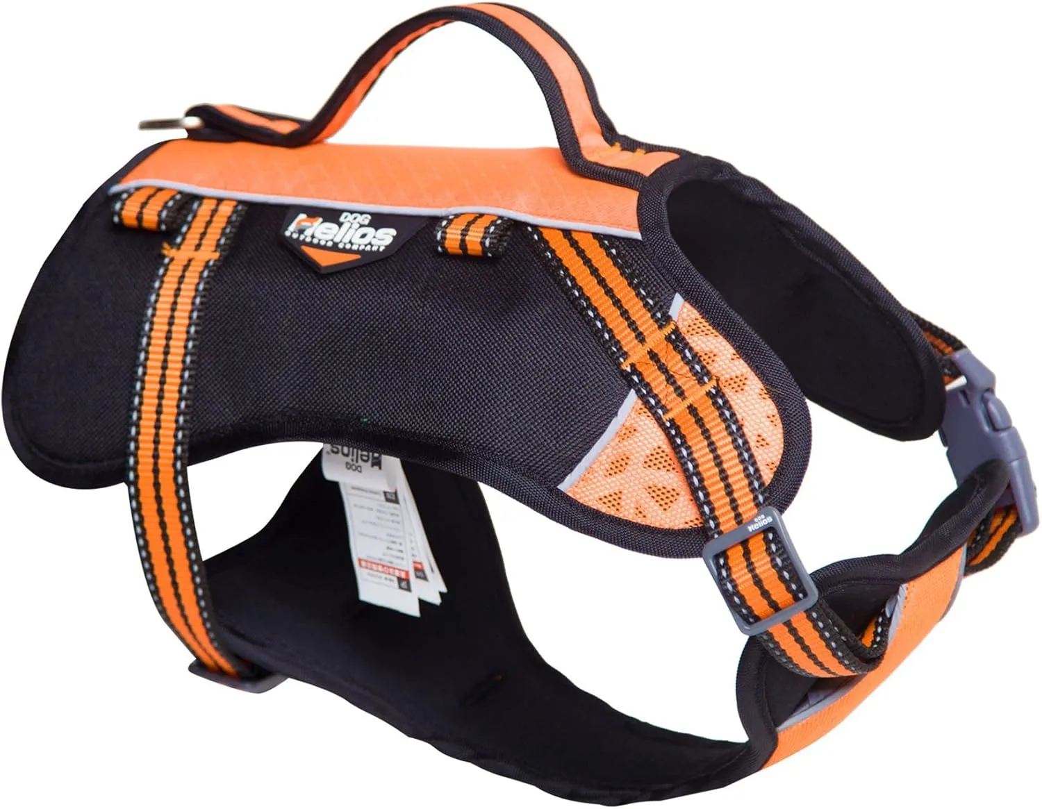DOGHELIOS Freestyle 3-in-1 Explorer Sporty Fashion Convertible Pet Dog Backpack, Harness and Leash, Medium, Orange