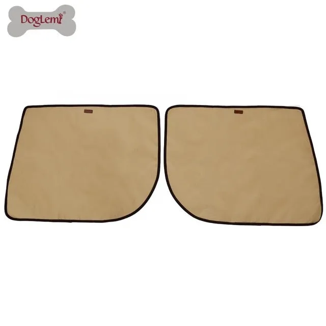 DogLemi 2pcs Pet Dog Car Door Cover Protector Waterproof 600D Oxford cloth Protection Mats Non-slip Scratch Guard for Pets dog