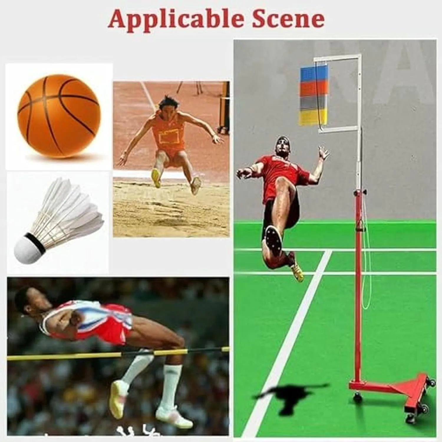 Free-Standing Jump Measurement TesterSprungmess Test Rod Tool, Jump Test Assessment Tool, Vertical Jump Rod Pole Tool, Vertical Jump Test Device, Pull Cord and Movable Wheel Reset~/