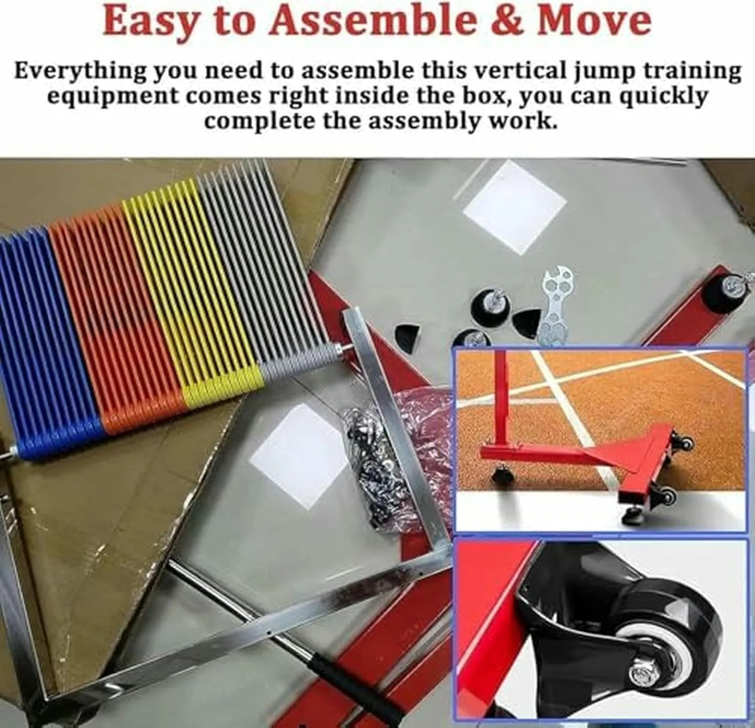 Free-Standing Jump Measurement TesterSprungmess Test Rod Tool, Jump Test Assessment Tool, Vertical Jump Rod Pole Tool, Vertical Jump Test Device, Pull Cord and Movable Wheel Reset~/
