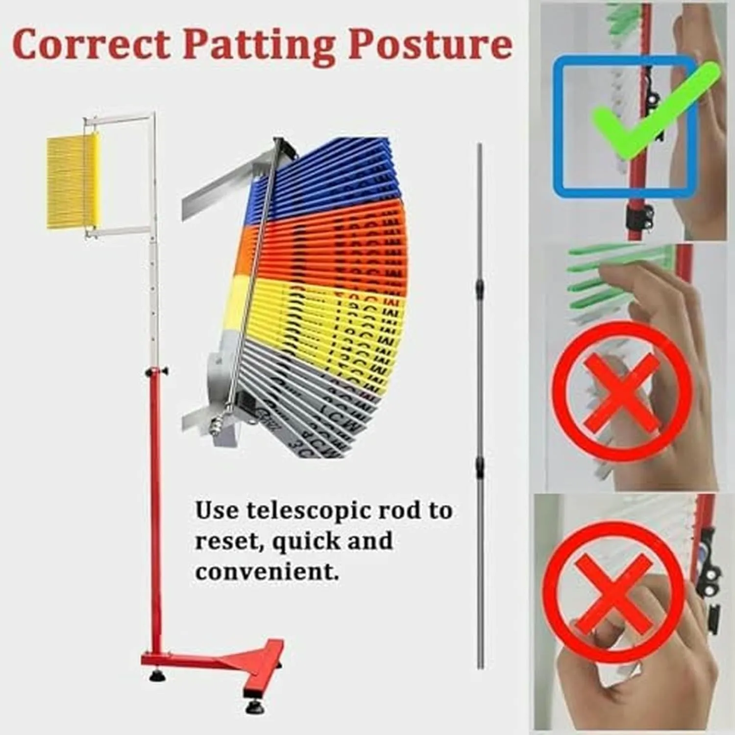 Free-Standing Jump Measurement TesterSprungmess Test Rod Tool, Jump Test Assessment Tool, Vertical Jump Rod Pole Tool, Vertical Jump Test Device, Pull Cord and Movable Wheel Reset~/
