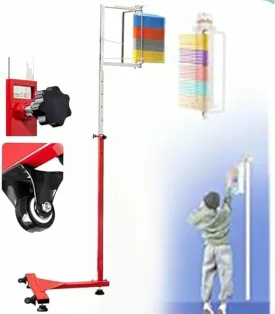 Free-Standing Jump Measurement TesterSprungmess Test Rod Tool, Jump Test Assessment Tool, Vertical Jump Rod Pole Tool, Vertical Jump Test Device, Pull Cord and Movable Wheel Reset~/