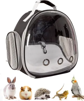 Guinea Pig Carrier Cage, Clear Breathable Small Animal Carrier for Bird Bunny Bearded Dragon Rat Hamster