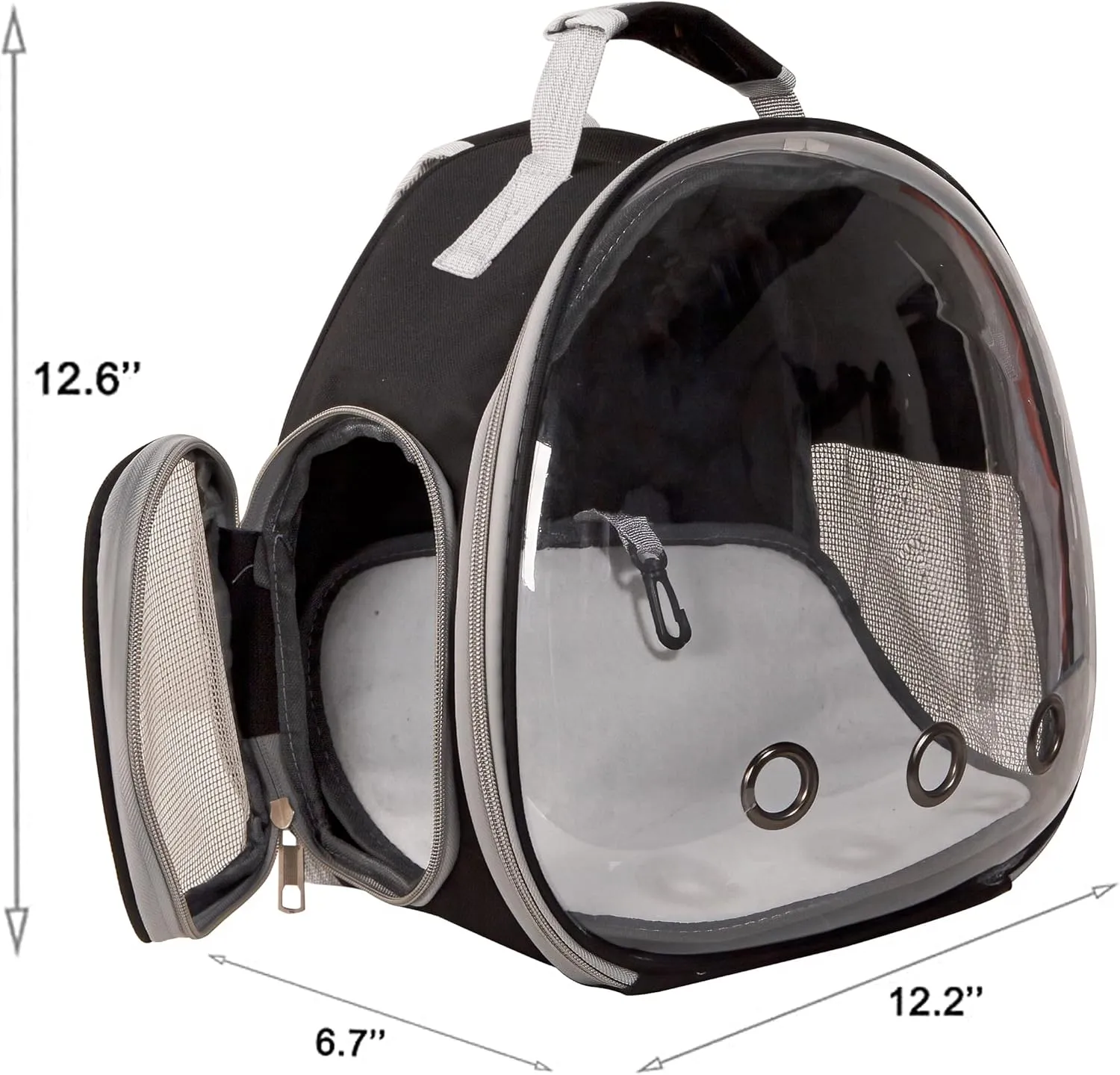 Guinea Pig Carrier Cage, Clear Breathable Small Animal Carrier for Bird Bunny Bearded Dragon Rat Hamster
