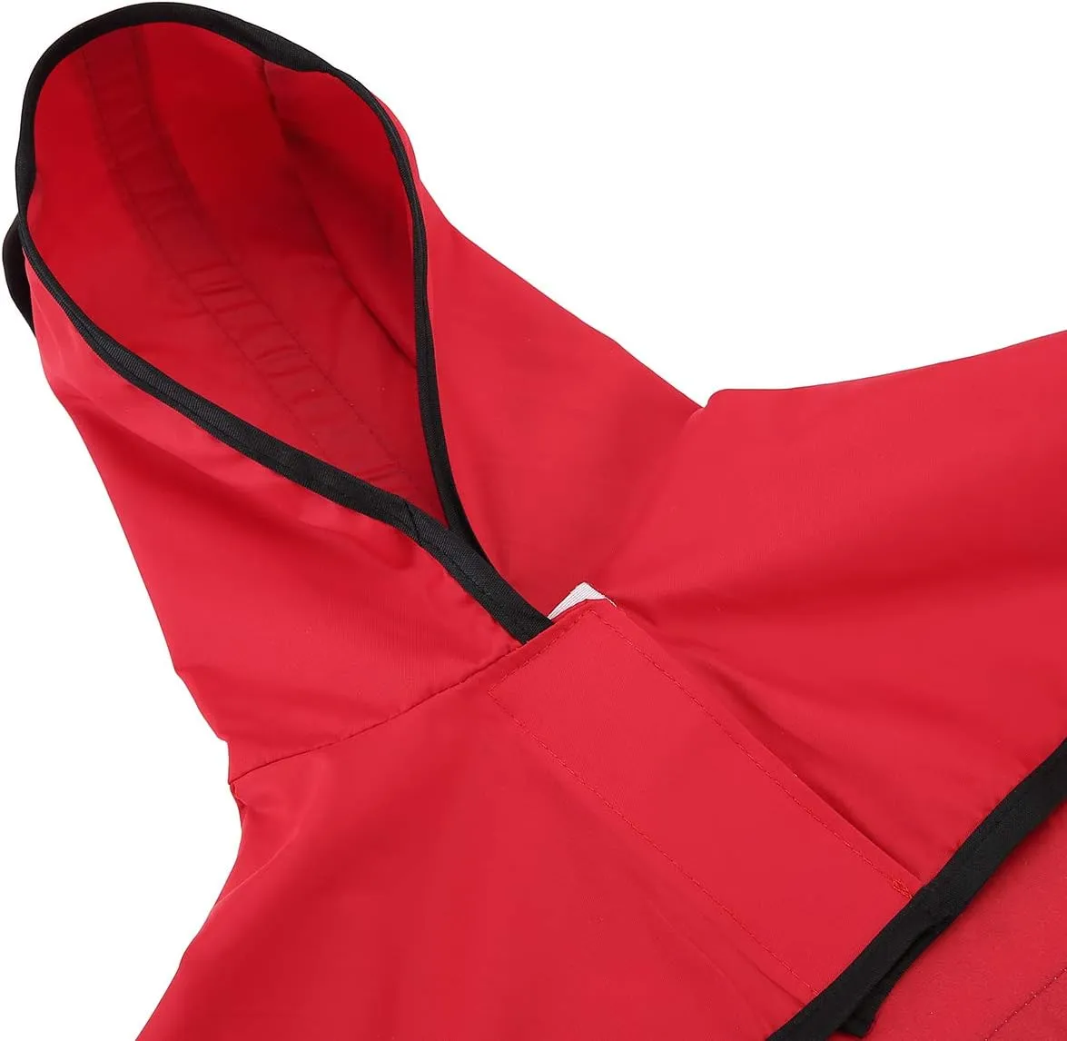 HDE Dog Raincoat Hooded Slicker Poncho for Small to X-Large Dogs and Puppies Red - L