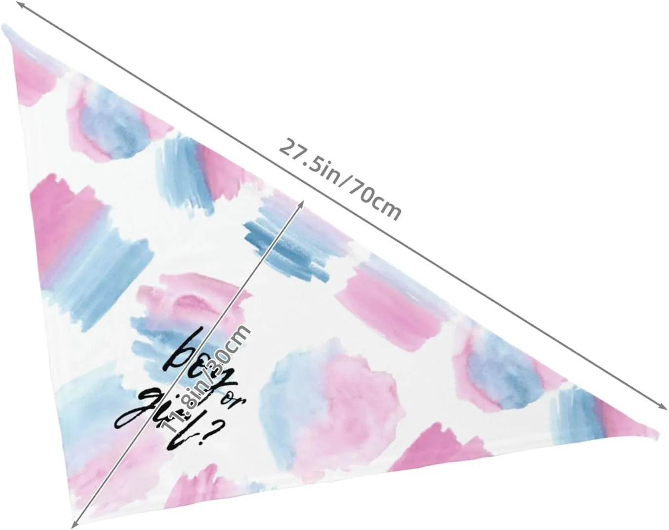He Or She What Will It Be? Gender Reveal/Baby Announcement Dog Bandana,Pet Neckerchief for Pets Daily Wear Photo Prop Party Supplies (Color Block)