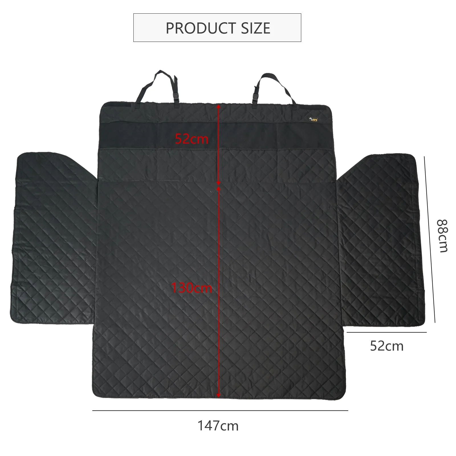 Large Black Dog Car Boot Cover SUV Liner Trunk Rear Cargo Waterproof Protector Black Grey
