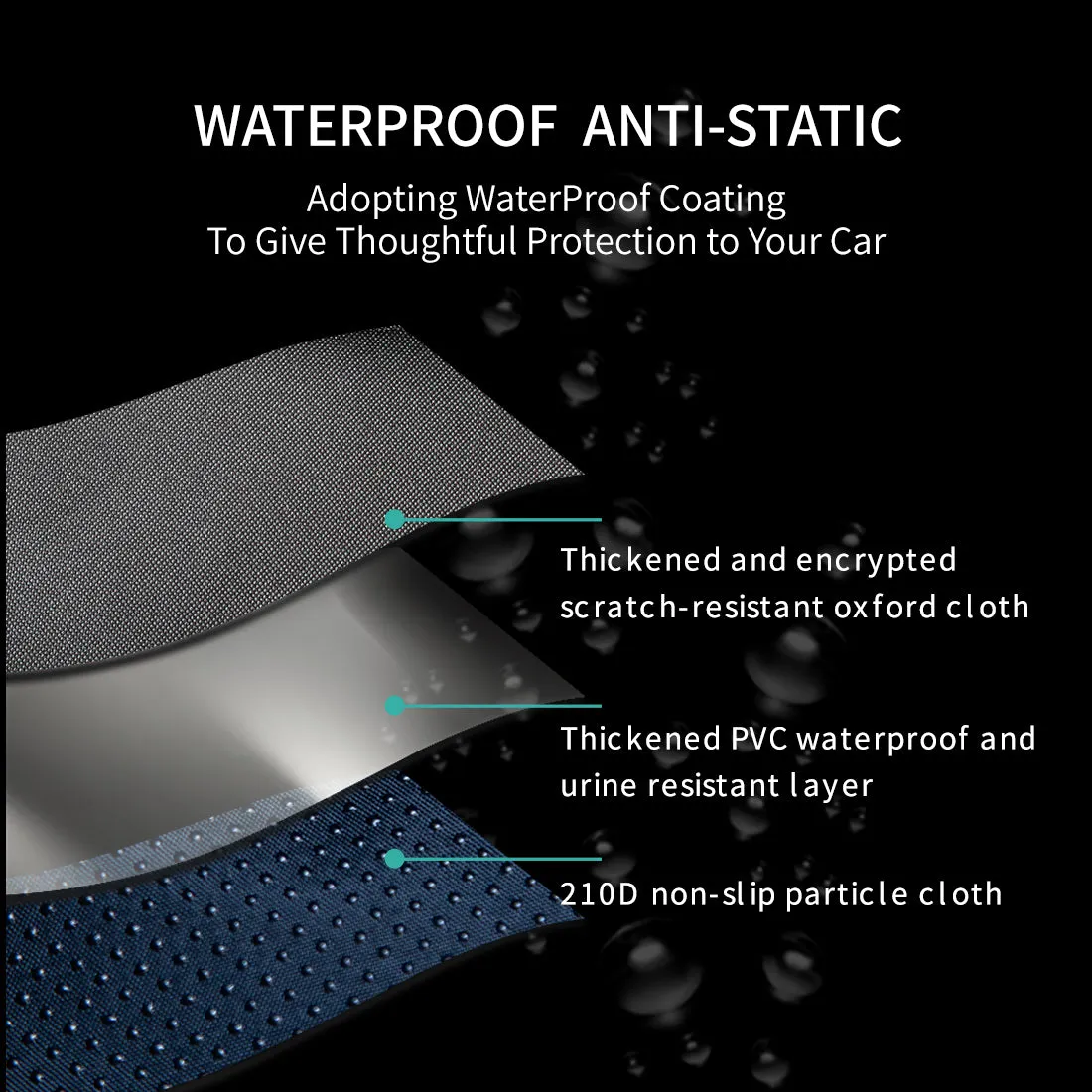Large Black Dog Car Boot Cover SUV Liner Trunk Rear Cargo Waterproof Protector Black Grey