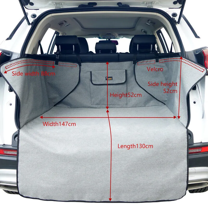 Large Black Dog Car Boot Cover SUV Liner Trunk Rear Cargo Waterproof Protector Black Grey