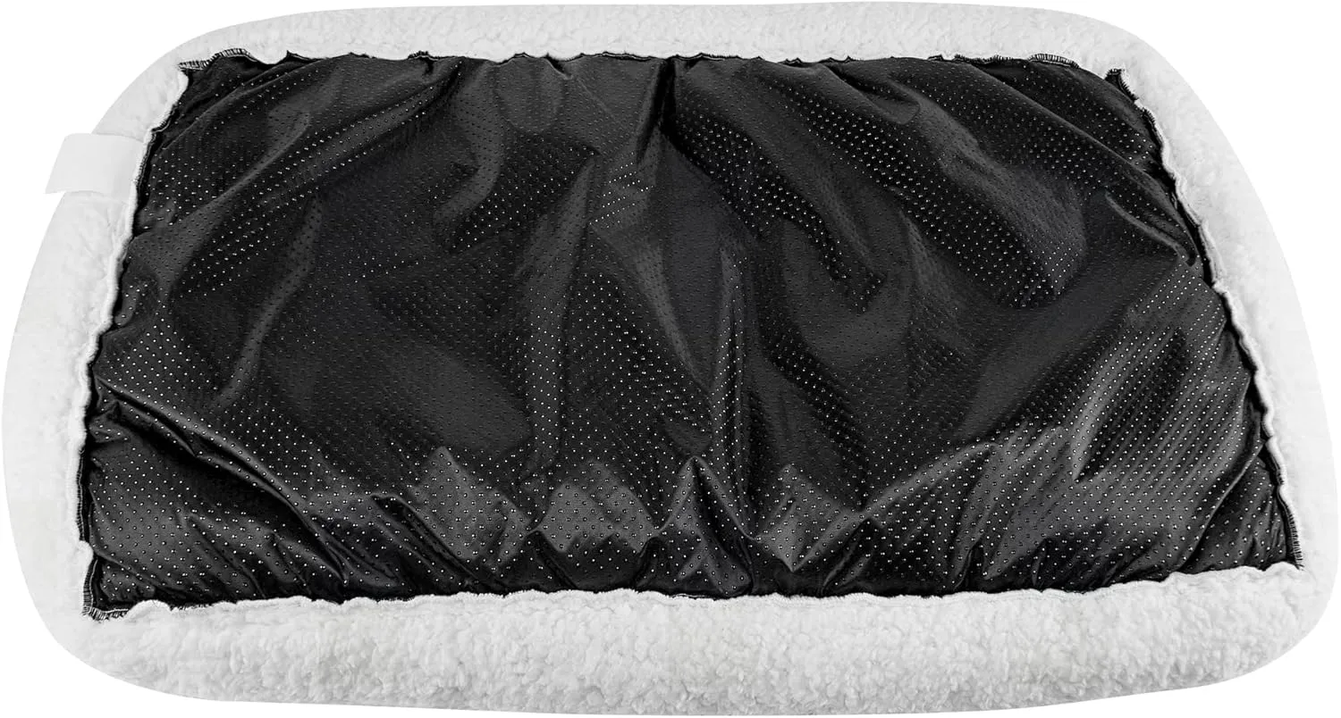 long rich Self Warming Pet Bed, Self Heating Cat Dog Pads for Indoor Outdoor Pets Non-Slip Bottom, Machine Washabl Bolster pet Bed/Dog Bed/Crate Cushion 24 by 18 inches,by Happycare Textiles