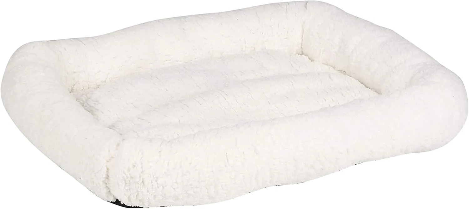 long rich Self Warming Pet Bed, Self Heating Cat Dog Pads for Indoor Outdoor Pets Non-Slip Bottom, Machine Washabl Bolster pet Bed/Dog Bed/Crate Cushion 24 by 18 inches,by Happycare Textiles
