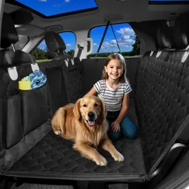 MIDOG Back Seat Extender for Dogs - [2025 Upgraded] Hard Bottom Car Seat Cover Holds 400lbs,Anti-Slip and Anti-Scratch,Compatible with Child Seat,Perfect for SUV & Car