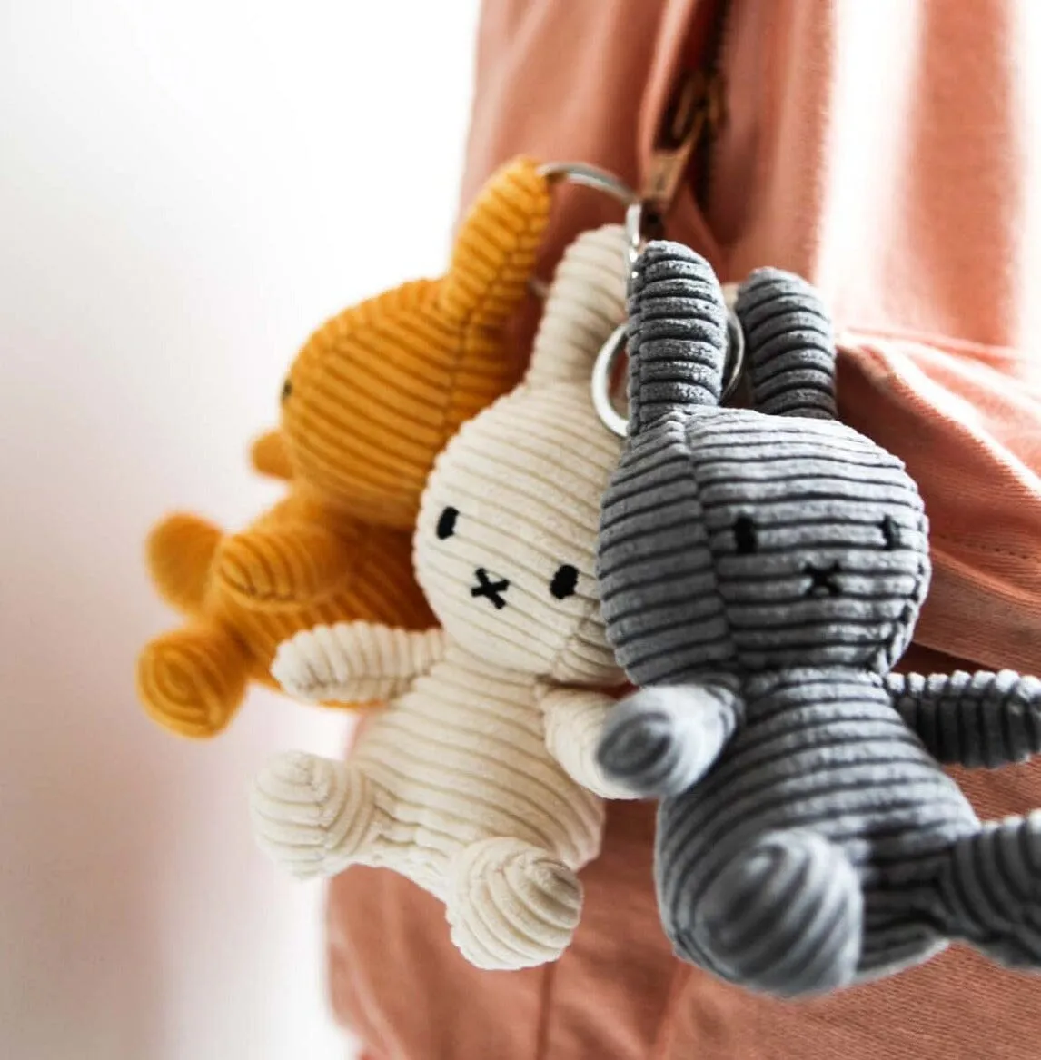 Miffy Keychain - Corduroy Grey - 10 cm