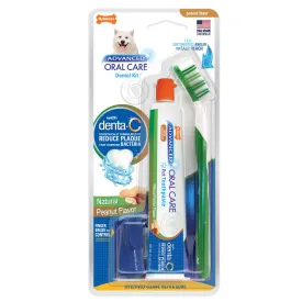 Nylabone Advanced Oral Care Natural Dog Dental Kit Adult Dog Peanut Butter - 3 Count