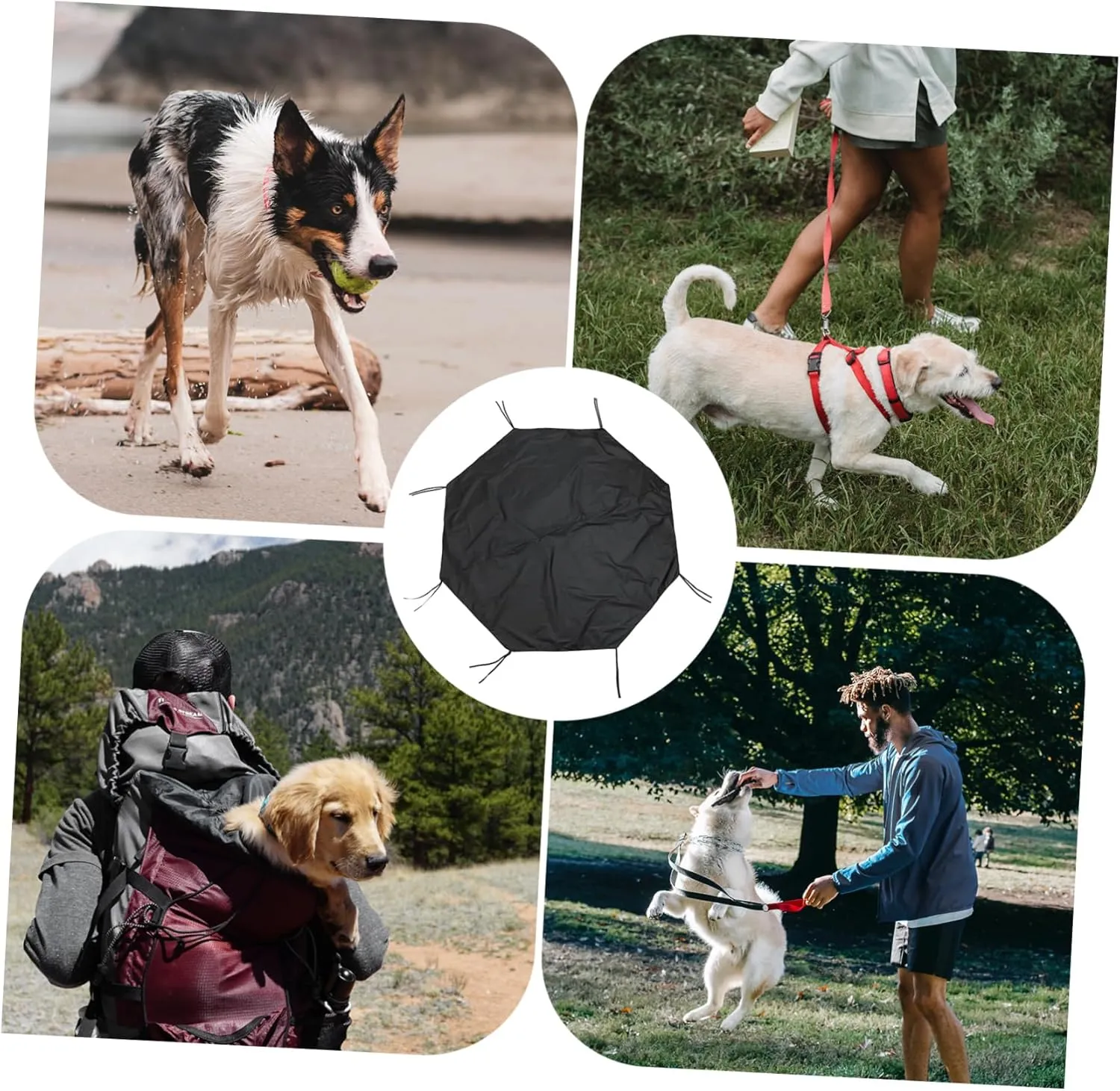 Outdoor Dog Kennel Roof Cover Pet Playpen Shelter Sunproof Waterproof Canopy Easy to Set up for Camping
