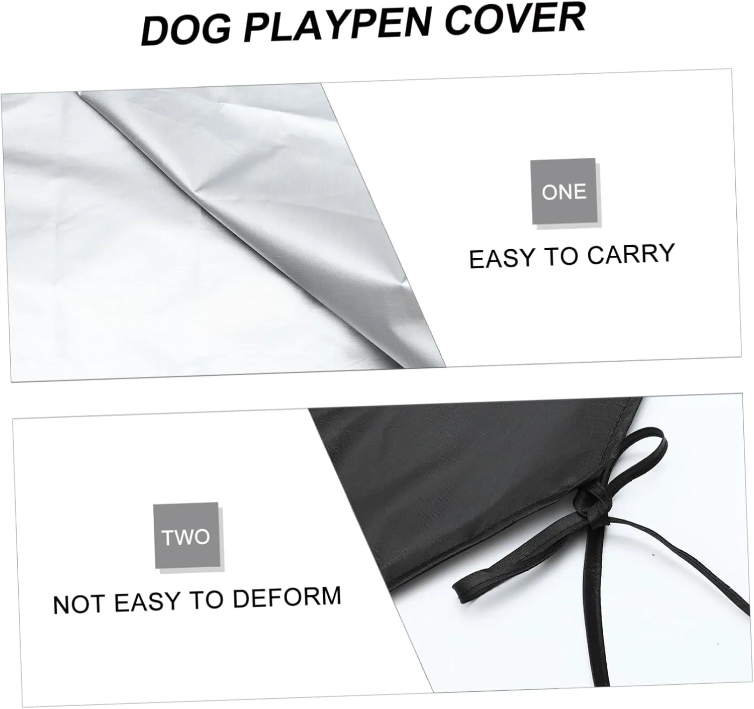 Outdoor Dog Kennel Roof Cover Pet Playpen Shelter Sunproof Waterproof Canopy Easy to Set up for Camping