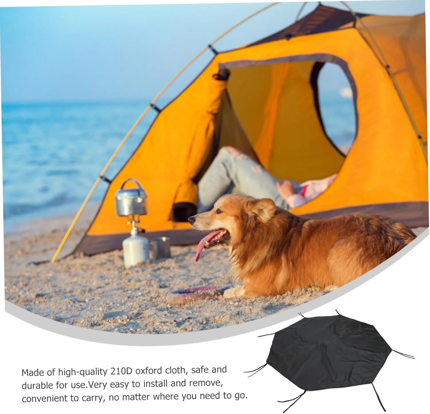 Outdoor Dog Kennel Roof Cover Pet Playpen Shelter Sunproof Waterproof Canopy Easy to Set up for Camping