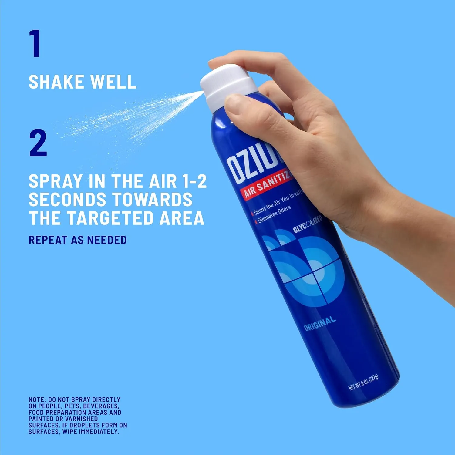 Ozium 8 Oz. Air Sanitizer & Odor Eliminator for Homes, Cars, Offices and More, Original Scent - 3 Pack