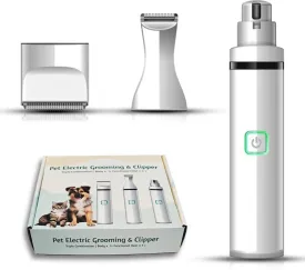 Pet Clippers and Dog Nail Trimmers  Dog Clippers for Grooming Thick Hair, Low Noise Cat Nail Clipper, Quiet Nail Sharpeners and Shaver for Cats, Dogs, and Other Pets  Multi Functional