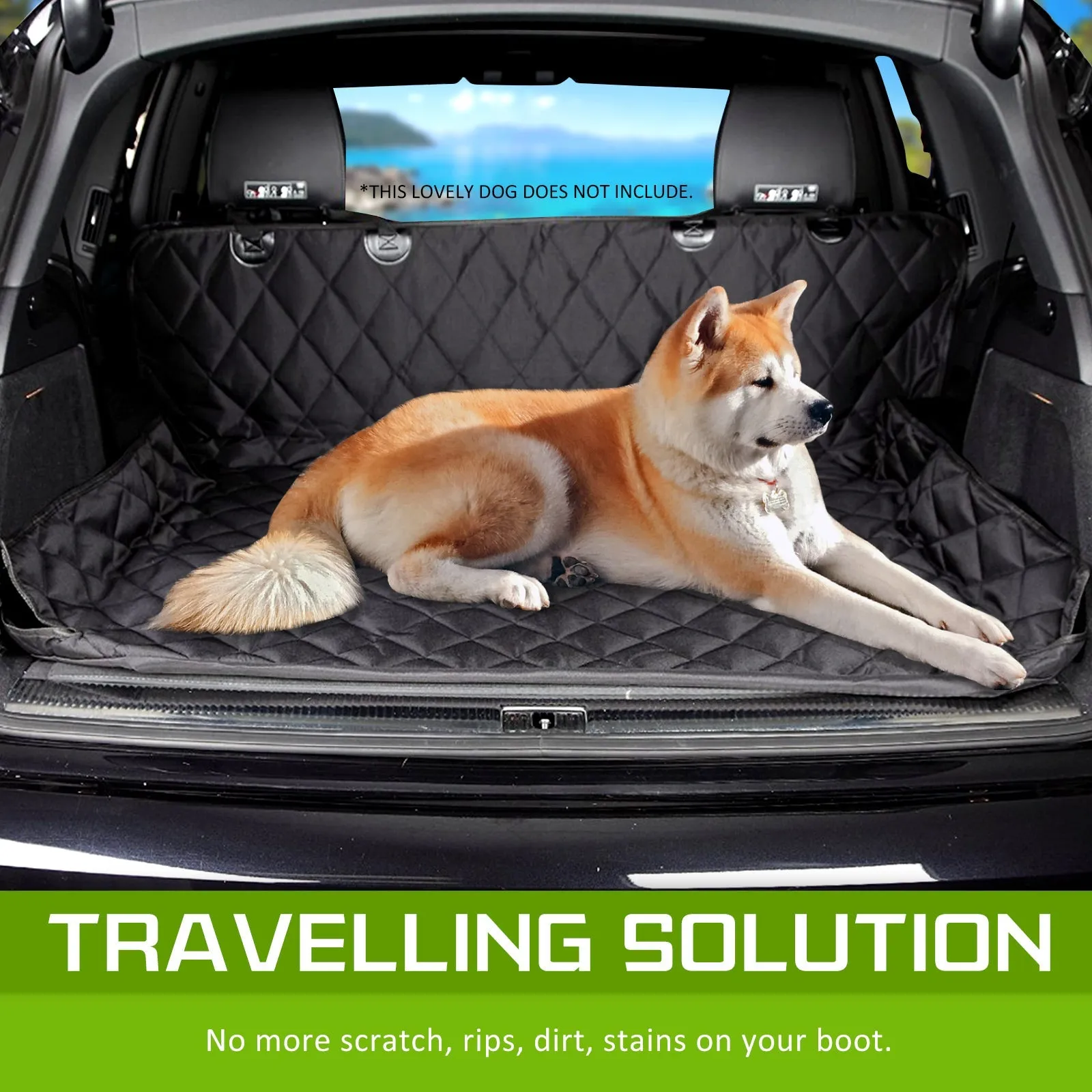 Pet Dog Car Boot Seat Cover Waterproof Mat XXL - Black