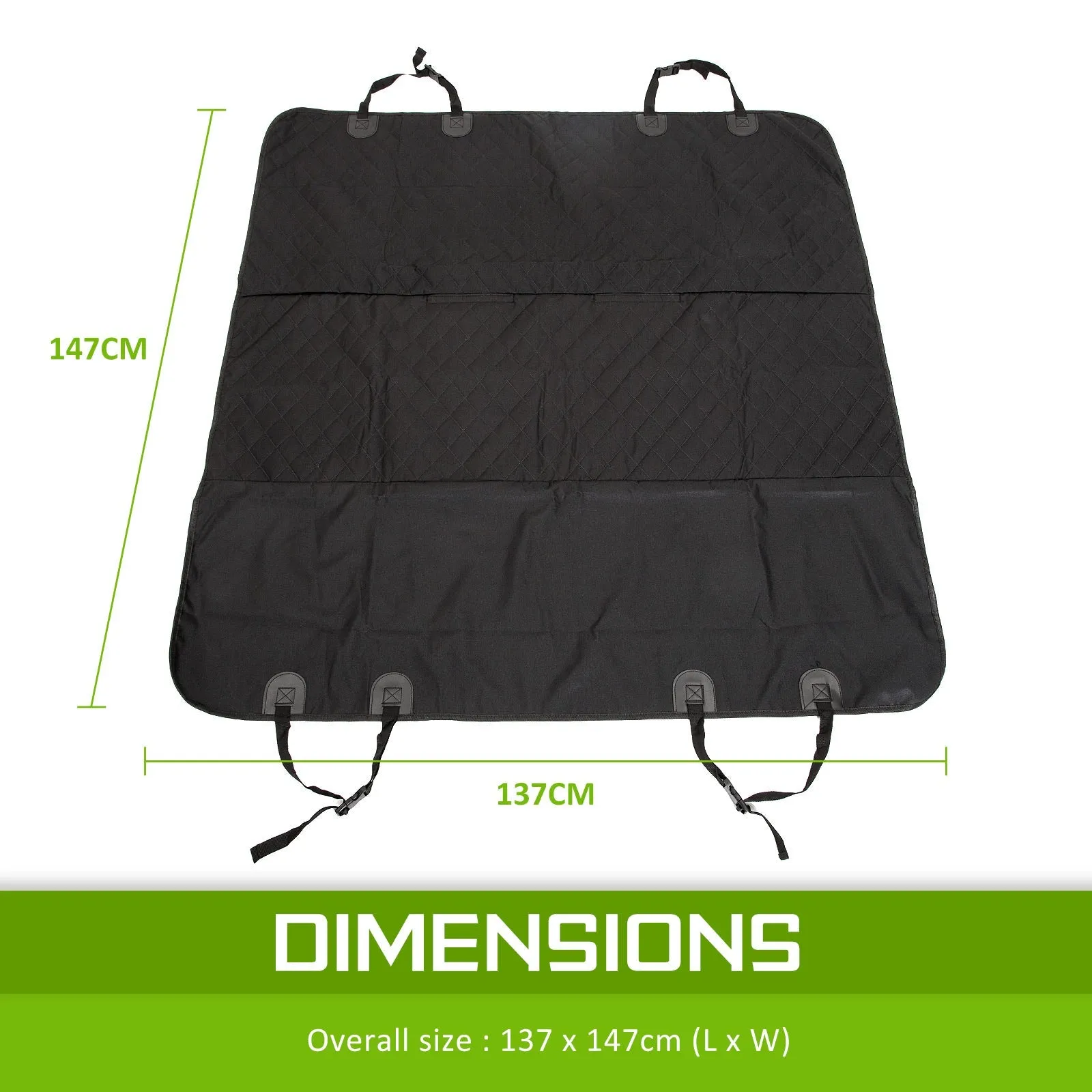 Pet Dog Car Boot Seat Cover Waterproof Mat XXL - Black