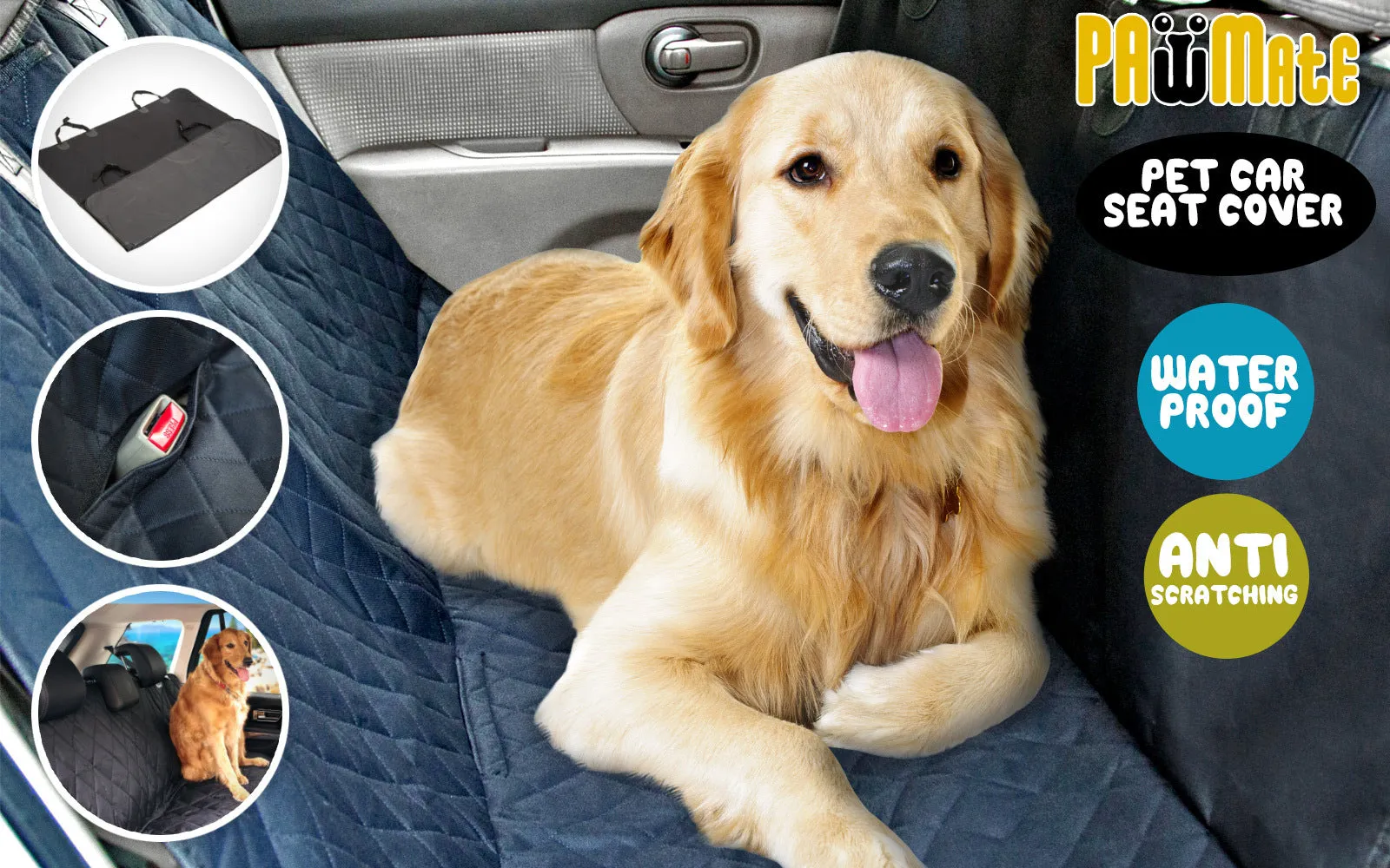 Pet Dog Car Boot Seat Cover Waterproof Mat XXL - Black