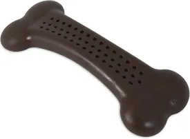 Pet Qwerks Barkbone Flavorit Peanut Butter Flavor Bone - Fillable Surface for Spreads; Tough Durable Toys for Aggressive Power Chewers | Made in USA - Medium & Small Dogs